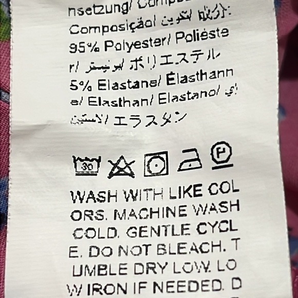 Hapsho Pink Floral PLEATED LONG SLEEVE DRESS SIZE S. - Picture 6 of 10